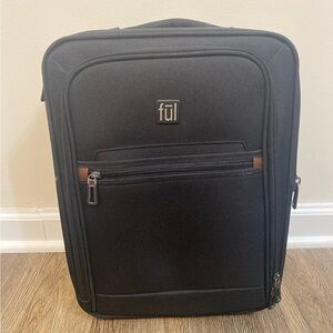 FŪL Black Carry-On Luggage – Expandable, Laptop Compartment, Never Used